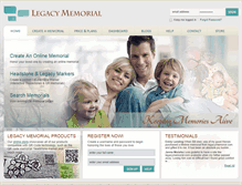 Tablet Screenshot of legacymemorial.com